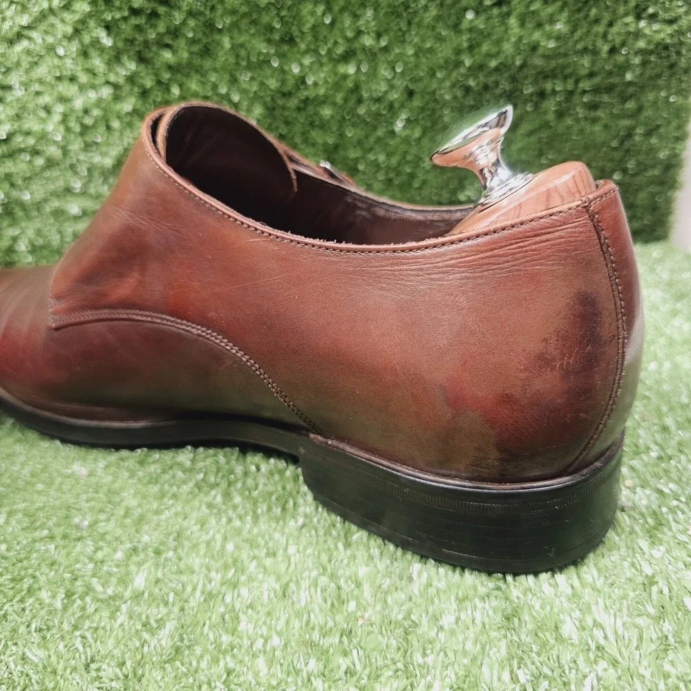 To Boot New York Double Monk Strap Brown Leather Dress Shoes Mens Size 11.5